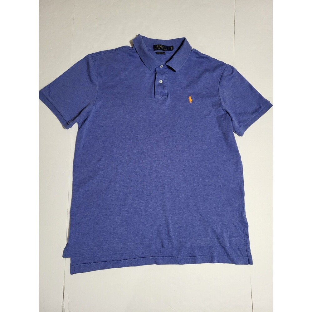 (#8) Polo By Ralph Lauren  Blue Pima Soft Touch Short Sleeve Size Men's Large